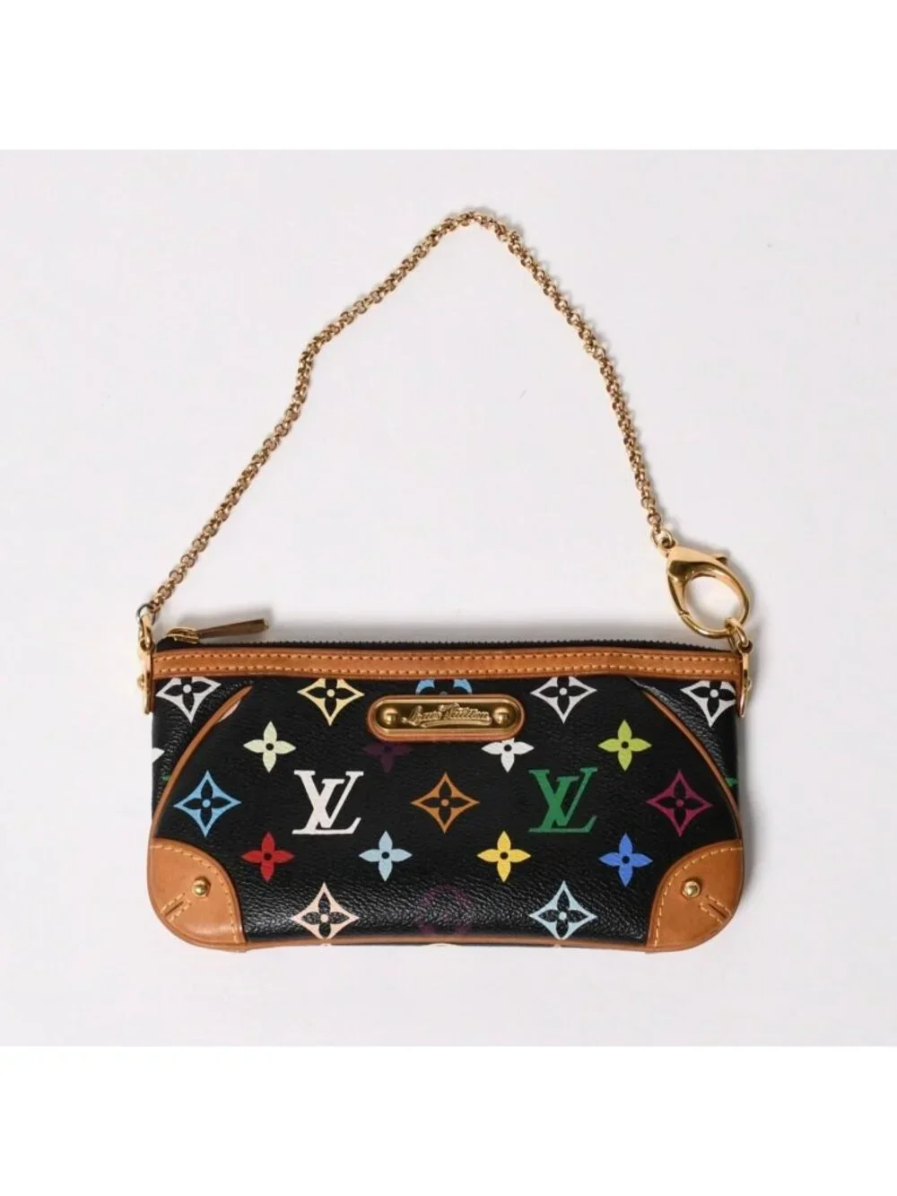 Louis Vuitton Pouch Pochette Mirror MM Monogram Multicolor Takashi Murakami